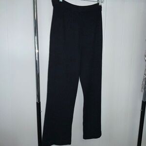 St John Collection Santana wool blend knit pants Sz 12 wide leg high waist